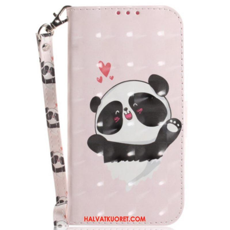 Kotelot Oppo Reno 8 Pro Panda Love With Lanyard