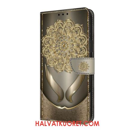 Kotelot Samsung Galaxy A17 4g / 5g Kultainen Kukkakuvio