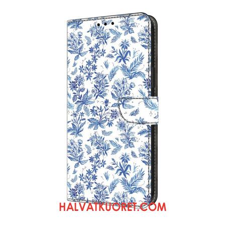 Kotelot Samsung Galaxy A17 4g / 5g Siniset Kukat Suojakuori