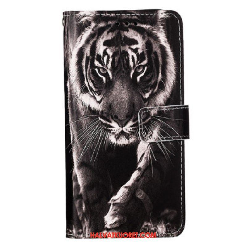 Kotelot Samsung Galaxy S23 Ultra 5G Suojaketju Kuori Strappy Night Tiger