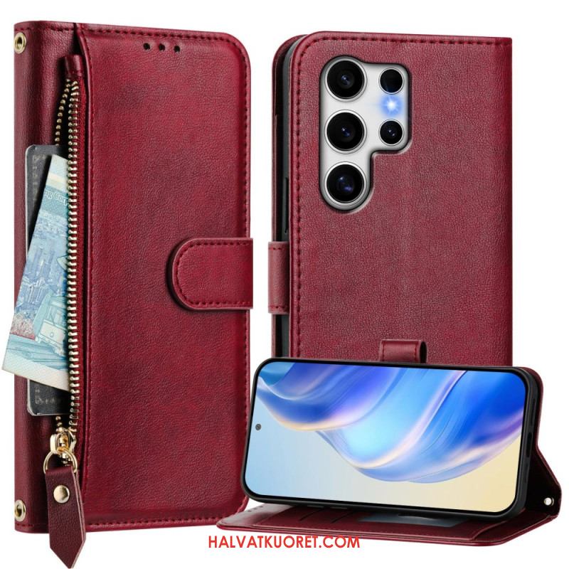 Kotelot Samsung Galaxy S25 Ultra 5g Kolikkokukkaro Ja Teline Suojakuori