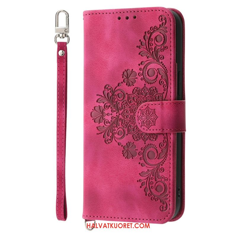 Kotelot Sony Xperia 1 Vii Mokkanahkainen Pitsikuvio Suojakuori