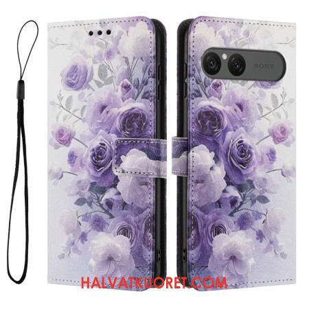 Kotelot Sony Xperia 10 Vii Puhelinkuoret Violetit Ruusut