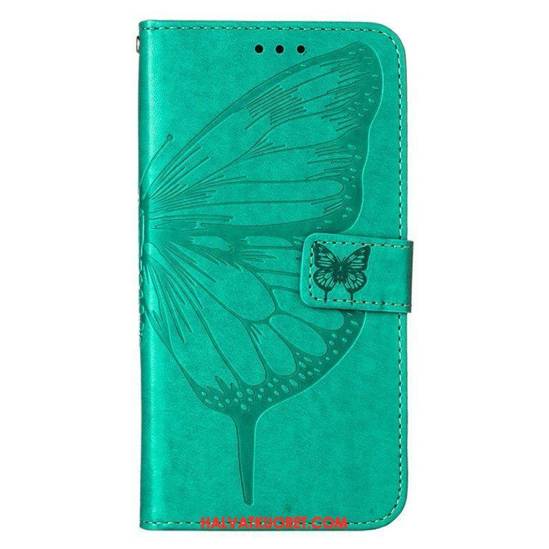 Kotelot Xiaomi 12 Lite Butterfly Design Kaulanauhalla