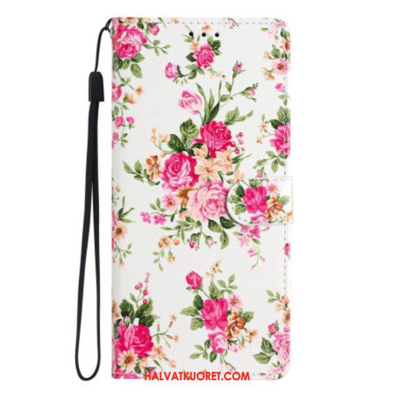 Kotelot Xiaomi 12 Lite Suojaketju Kuori Hihna Liberty Flowers