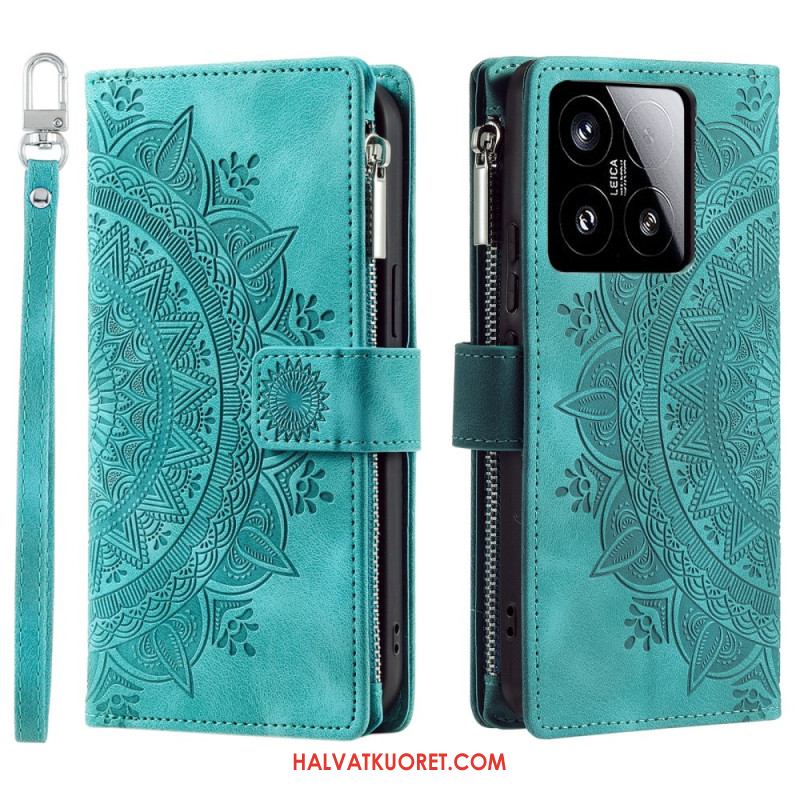 Kotelot Xiaomi 15 Mandala-mokkanahkakuvioinen Lompakko Suojakuori