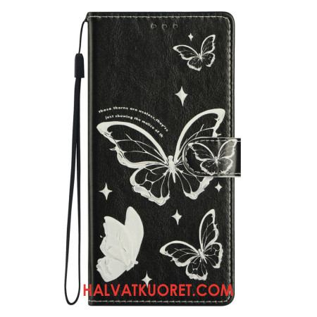 Kotelot Xiaomi 17 Mustavalkoiset Perhoset