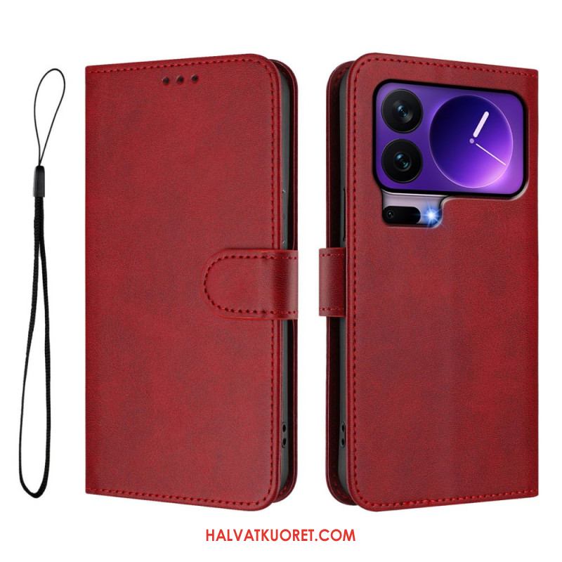 Kotelot Xiaomi 17 Pro Rfid-suojattu Nahkaefekti Suojakuori