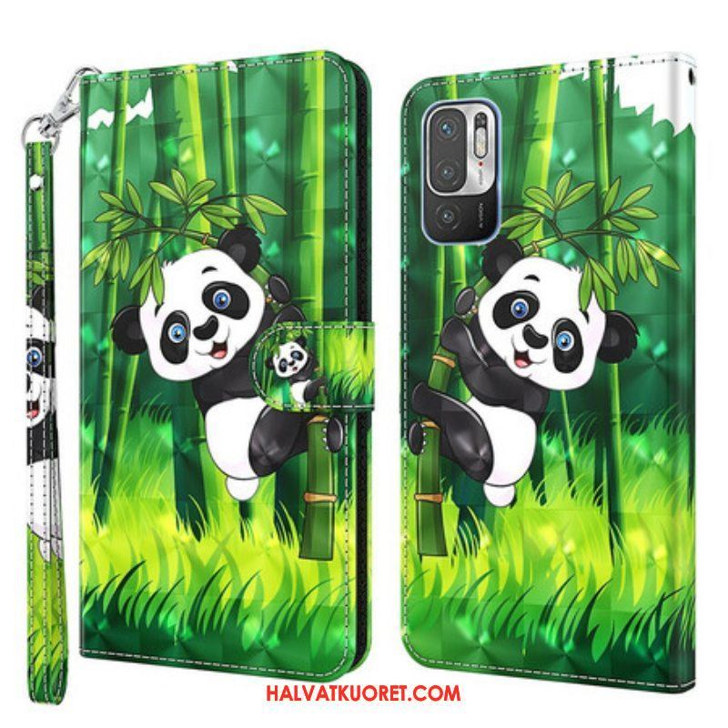 Kotelot Xiaomi Redmi Note 10 5G Panda Ja Bambu