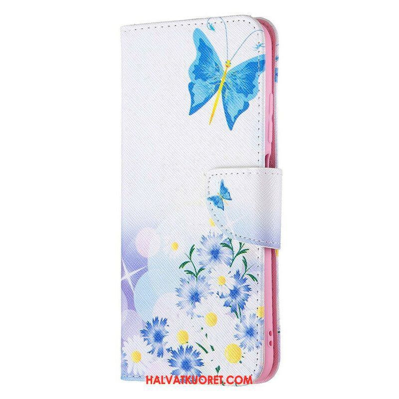 Kotelot Xiaomi Redmi Note 10 5G Perhosia Ja Kukkia