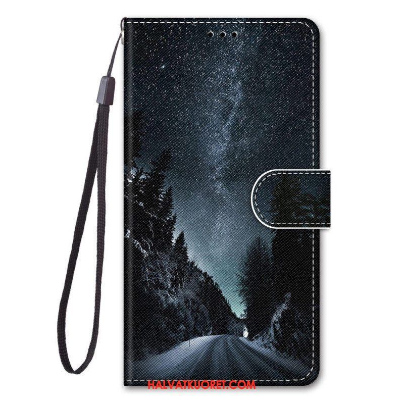 Kotelot Xiaomi Redmi Note 11 Pro Plus 5G Suojaketju Kuori Lanyard Maisema