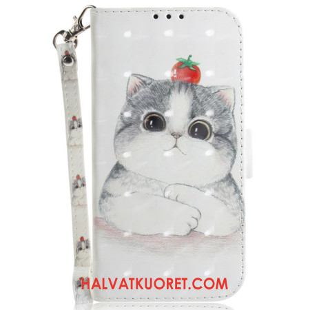 Kotelot Xiaomi Redmi Note 14s Kissa Ja Mansikka Avainnauha Suojakuori