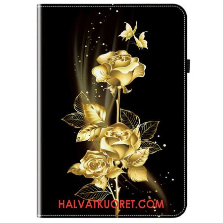 Kuoret Xiaomi Pad 7 / 7 Pro Kultaisia Ruusuja Ja Perhosia