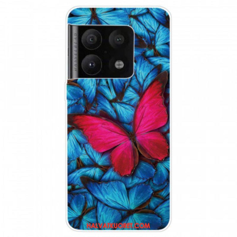 Kuori OnePlus 10 Pro 5G Fuchsia Butterfly Letku