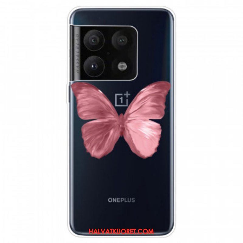 Kuori OnePlus 10 Pro 5G Pinkki Butterfly-letku