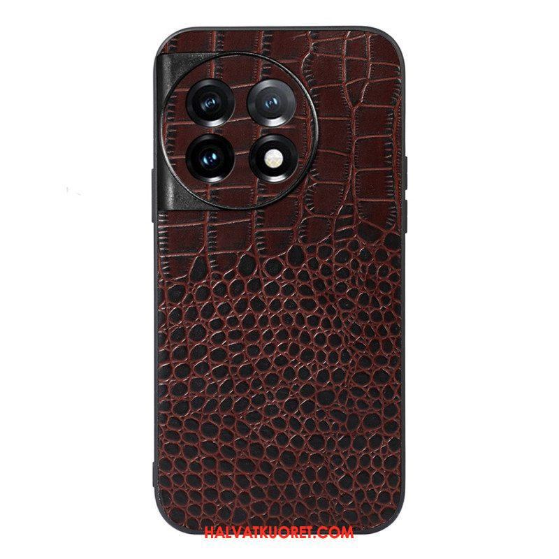 Kuori OnePlus 11 5G Aito Crocodile Texture -nahka