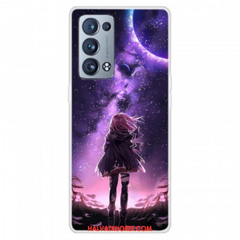 Kuori Oppo Reno 6 Pro 5G Violetti Kuu