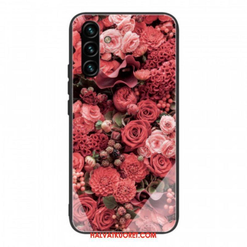 Kuori Samsung Galaxy A13 5G / A04s Rose Flowers Karkaistu Lasi