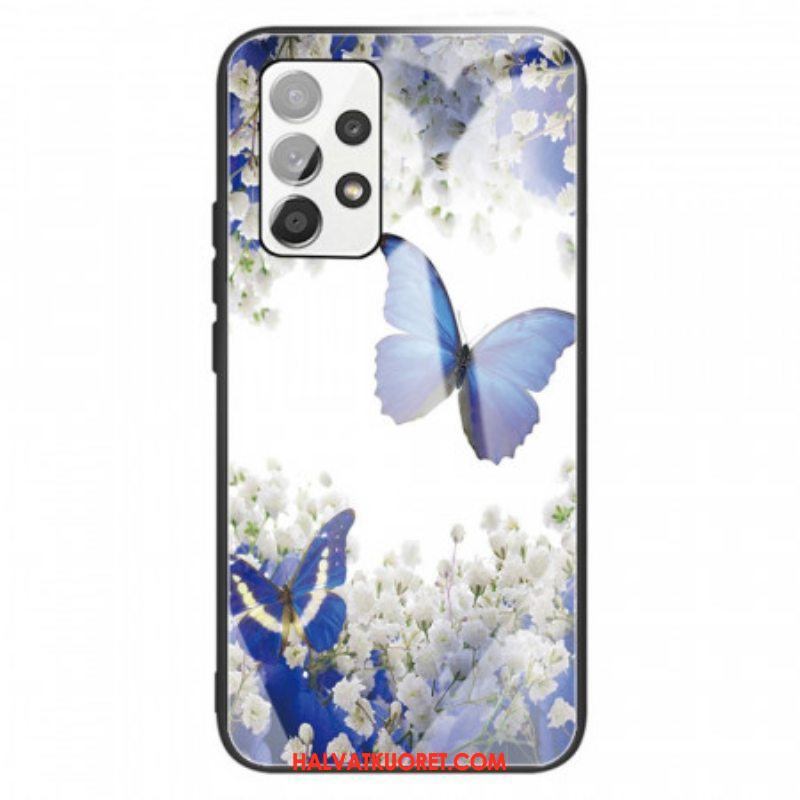 Kuori Samsung Galaxy A13 Butterflies Design Karkaistu Lasi