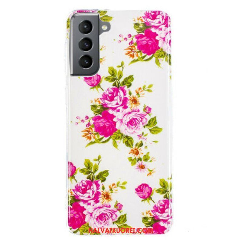 Kuori Samsung Galaxy S21 FE Fluoresoivat Liberty Flowers