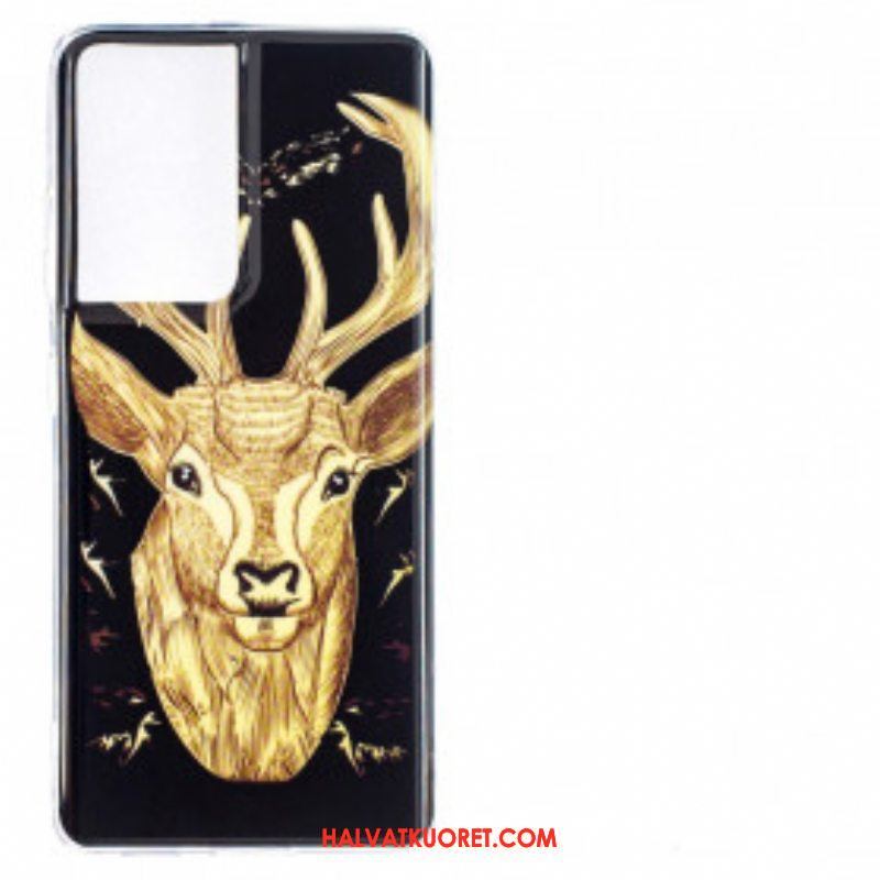 Kuori Samsung Galaxy S21 Ultra 5G Fluoresoiva Majestic Deer