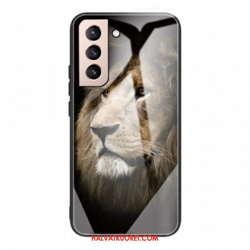 Kuori Samsung Galaxy S22 5G Lion Head Karkaistu Lasi