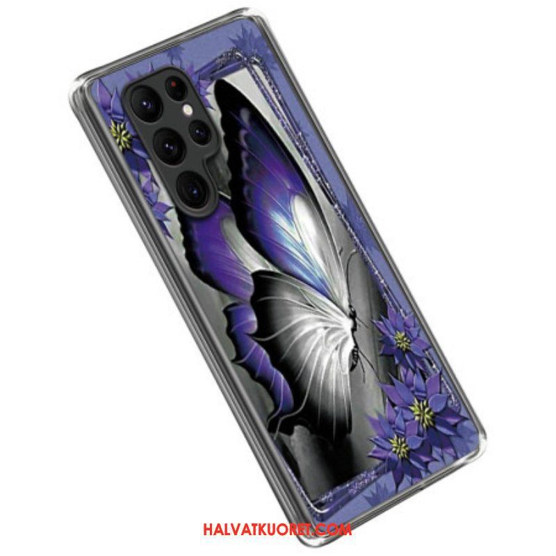 Kuori Samsung Galaxy S23 Ultra 5G Violetti Perhonen
