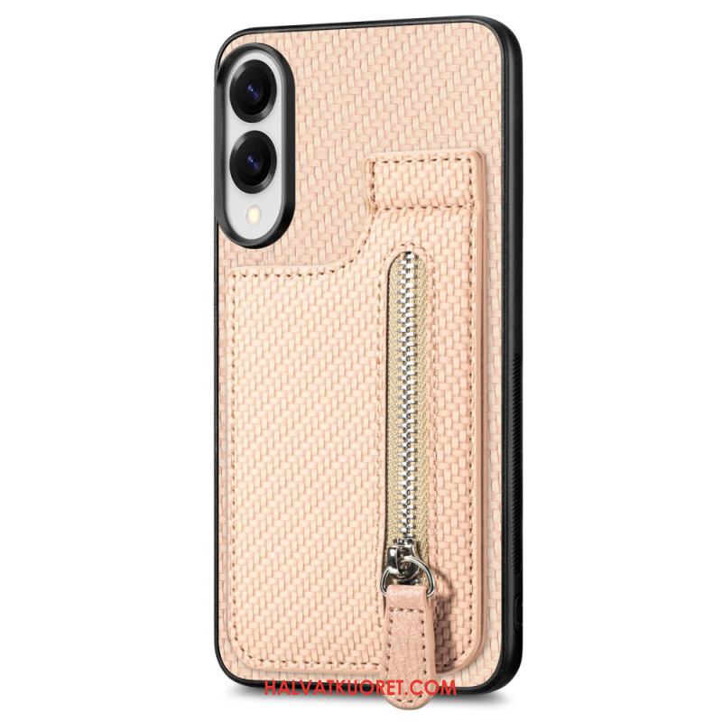 Kuori Samsung Galaxy S25 5g Edge Hiilikuituinen Korttikotelo Ja Kolikkokukkaro