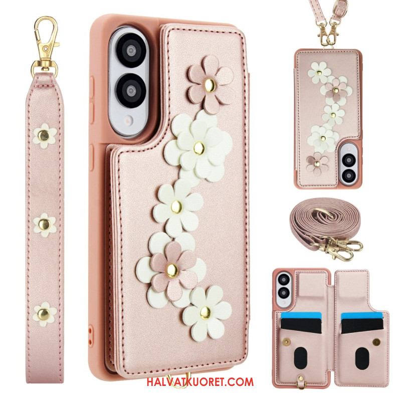 Kuori Samsung Galaxy S25 5g Edge Kukallinen Kaulakorullinen Korttikotelo