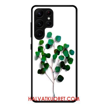 Kuori Samsung Galaxy S25 Ultra 5g Karkaistua Lasia Vihreitä Lehtiä