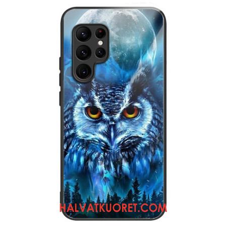 Kuori Samsung Galaxy S25 Ultra 5g Karkaistusta Lasista Valmistettu Pöllö Ja Kuu