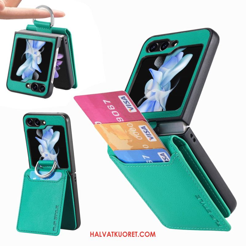 Kuori Samsung Galaxy Z Flip 7 Fe Korttikotelon Teline Ja Sormus