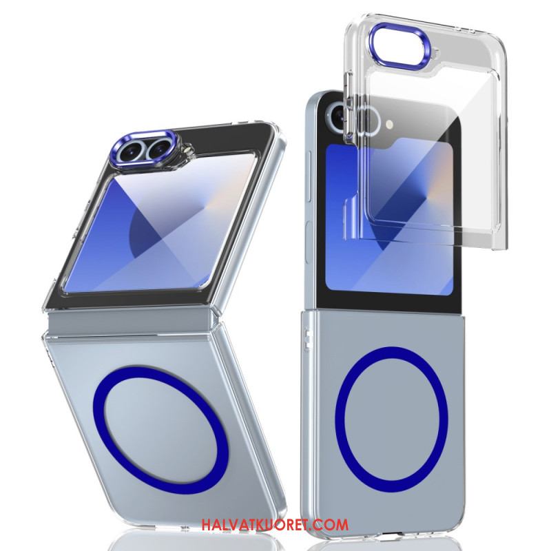 Kuori Samsung Galaxy Z Flip 7 Fe Magsafe-yhteensopiva Läpikuultava Näytönsuojalla