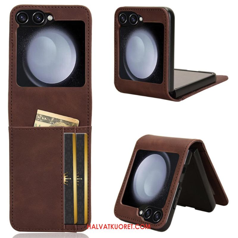 Kuori Samsung Galaxy Z Flip 7 Fe Nahkatyylinen Korttikotelo