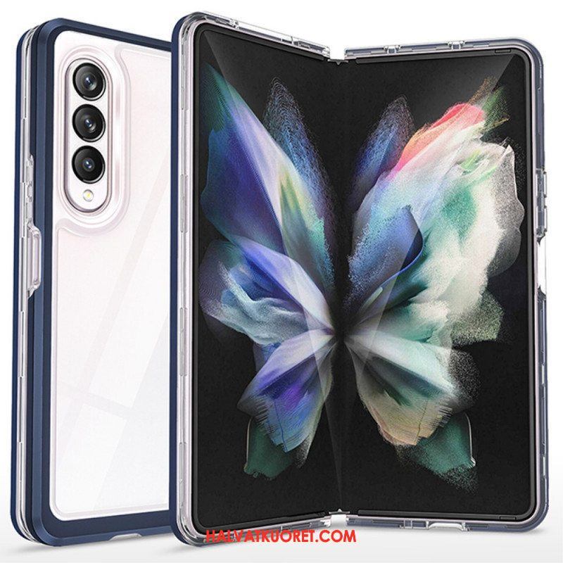 Kuori Samsung Galaxy Z Fold 3 5G Läpinäkyvät Hybridiväriset Reunat