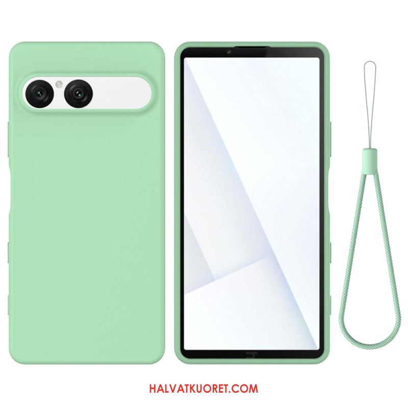 Kuori Sony Xperia 10 Vii Silikoni Hihnalla Suojakuori