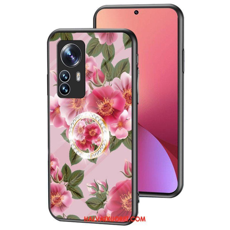 Kuori Xiaomi 12 / 12X Karkaistu Lasi Kukkarenkaalla