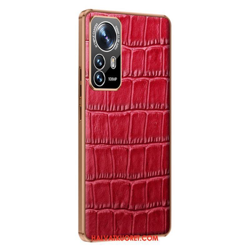 Kuori Xiaomi 12 Pro Crocodile Style Nahkaa