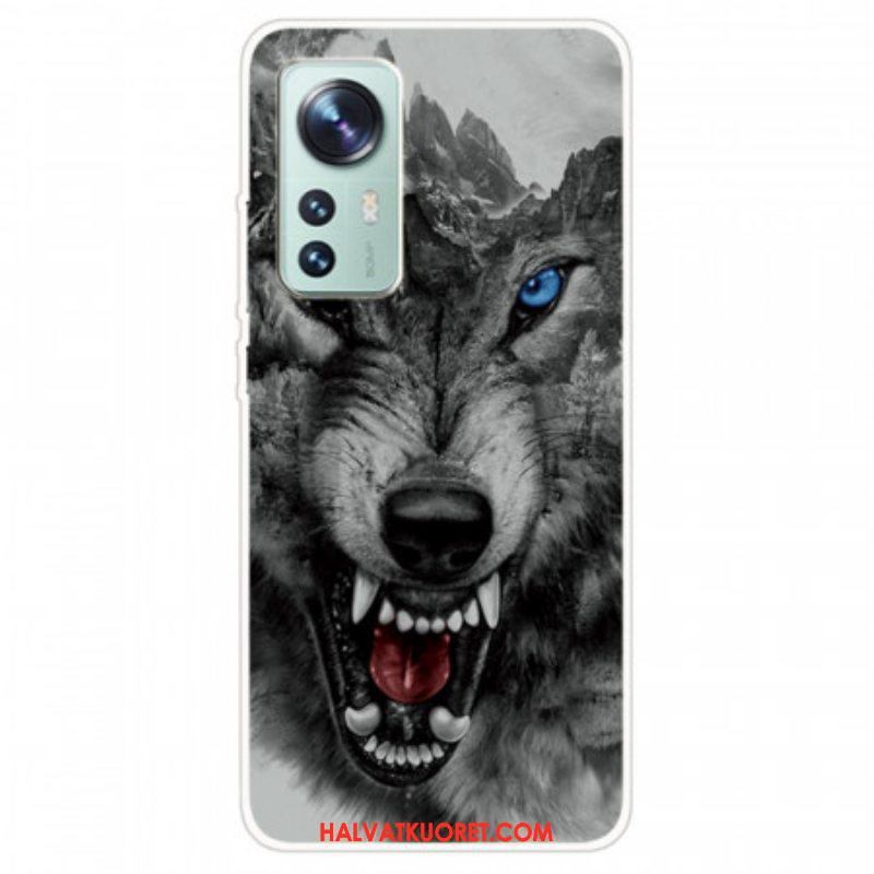 Kuori Xiaomi 12 Pro Silikoni Wolf