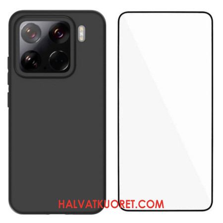 Kuori Xiaomi 15 2-in-1 Silikoni Karkaistulla Lasilla