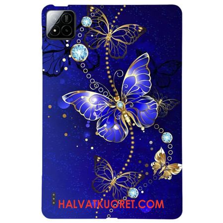 Kuori Xiaomi Pad 7 / 7 Pro Sinisiä Perhosia Ja Timantteja Suojakuori