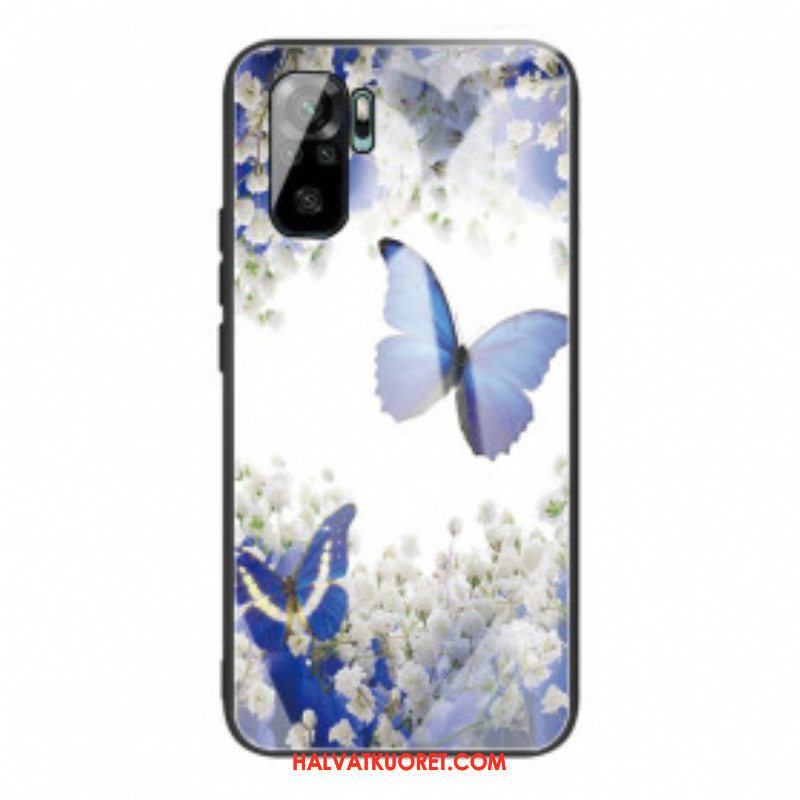 Kuori Xiaomi Redmi Note 10 / 10S Butterflies Design Karkaistu Lasi