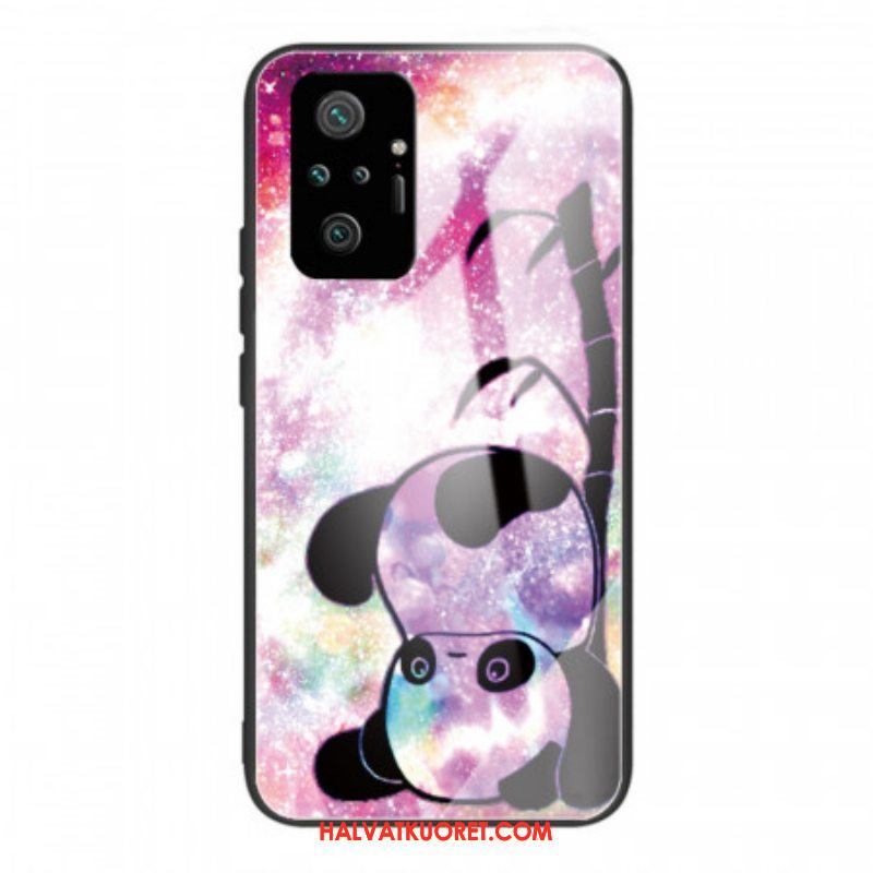 Kuori Xiaomi Redmi Note 10 Pro Panda Ja Bambu Karkaistu Lasi