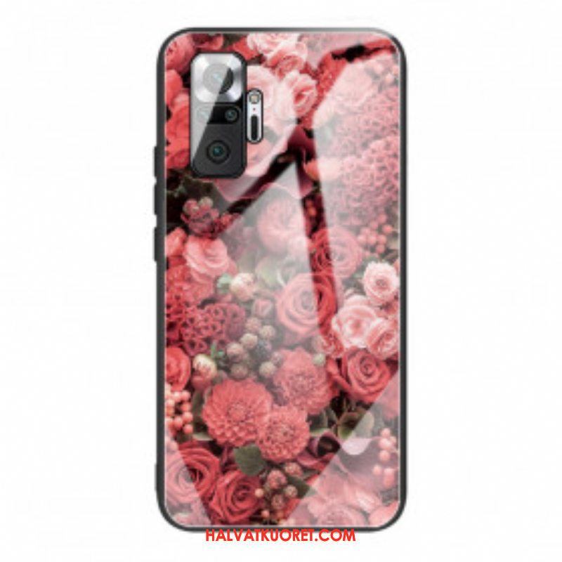 Kuori Xiaomi Redmi Note 10 Pro Rose Flowers Karkaistu Lasi