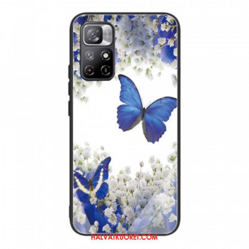 Kuori Xiaomi Redmi Note 11 Pro Plus 5G Butterflies Design Karkaistu Lasi