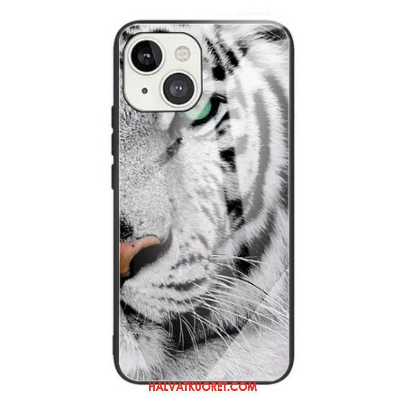 Kuori iPhone 13 Mini Tiger Karkaistu Lasi