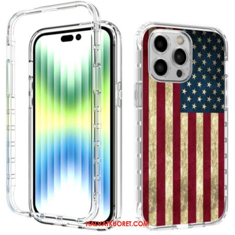 Kuori iPhone 14 Pro Max Tehostettu Amerikan Lippu