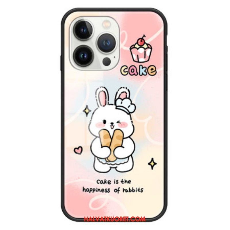 Kuori iPhone 15 Pro Happy Rabbit Tempered Glass