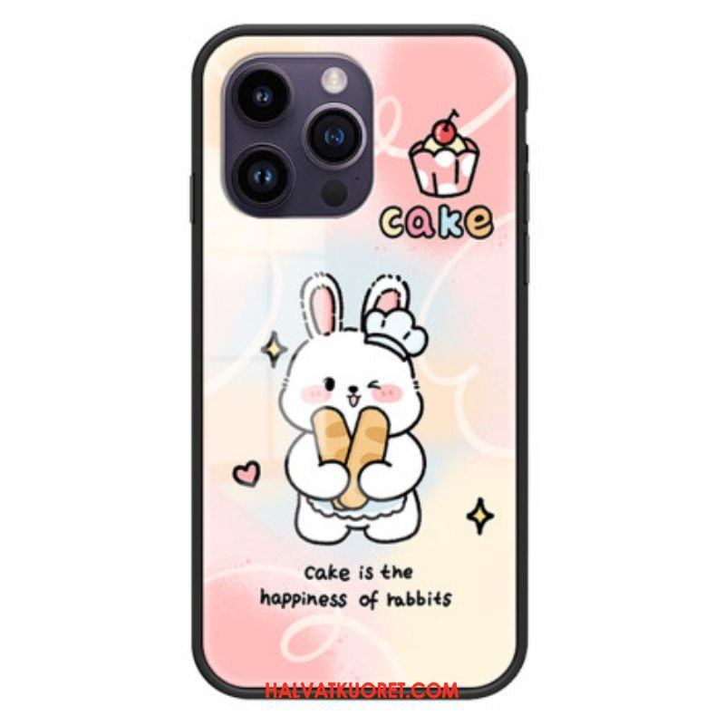 Kuori iPhone 15 Pro Max Happy Rabbit Tempered Glass