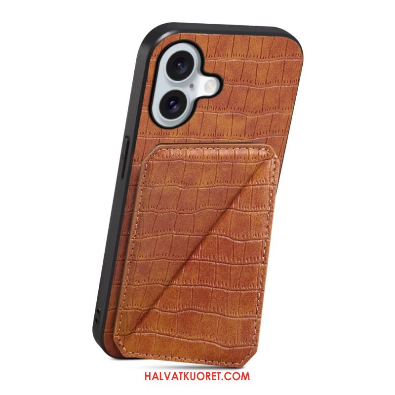 Kuori iPhone 17 Krokotiilikuvioinen Korttikotelo